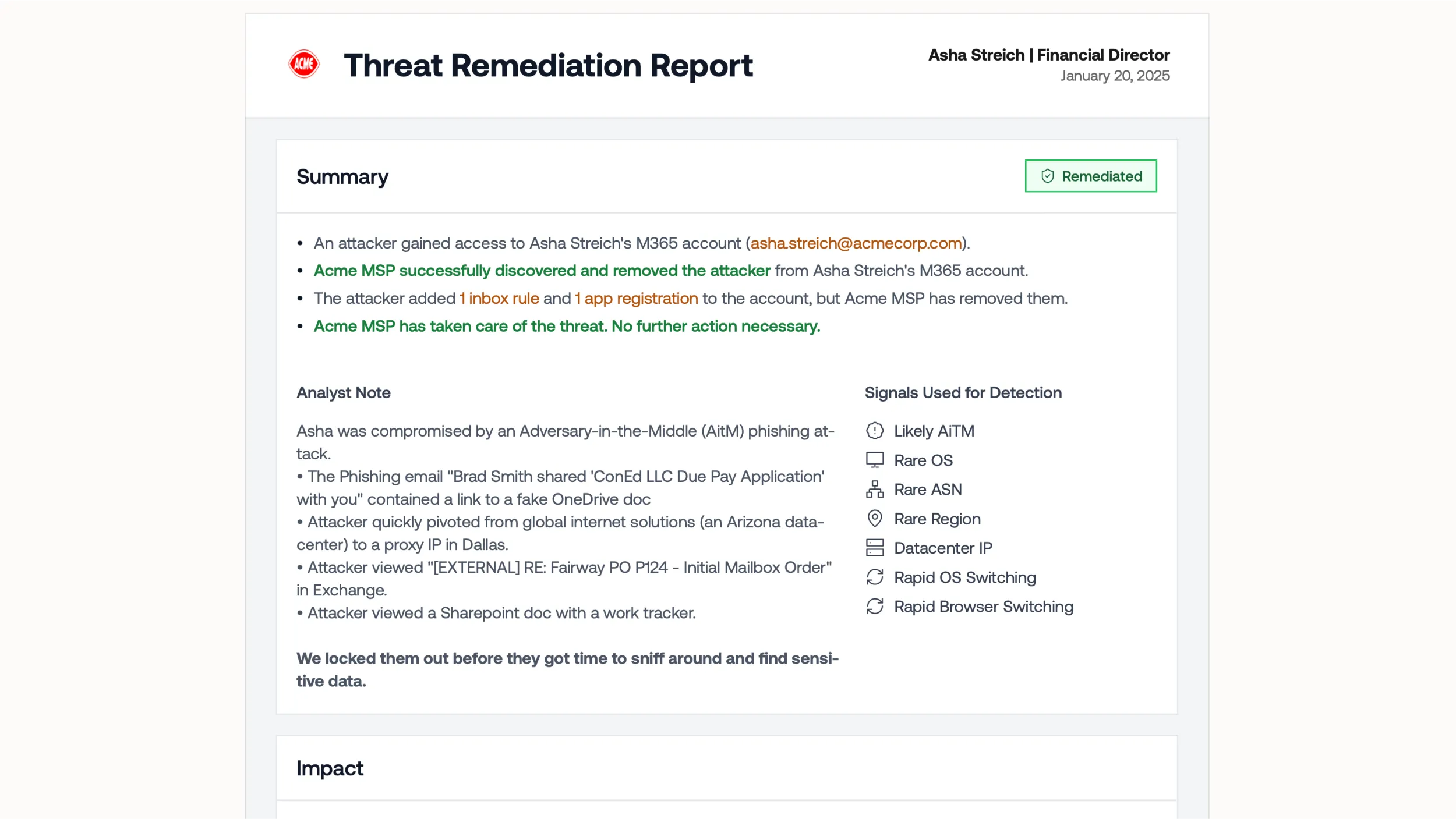 Reporting